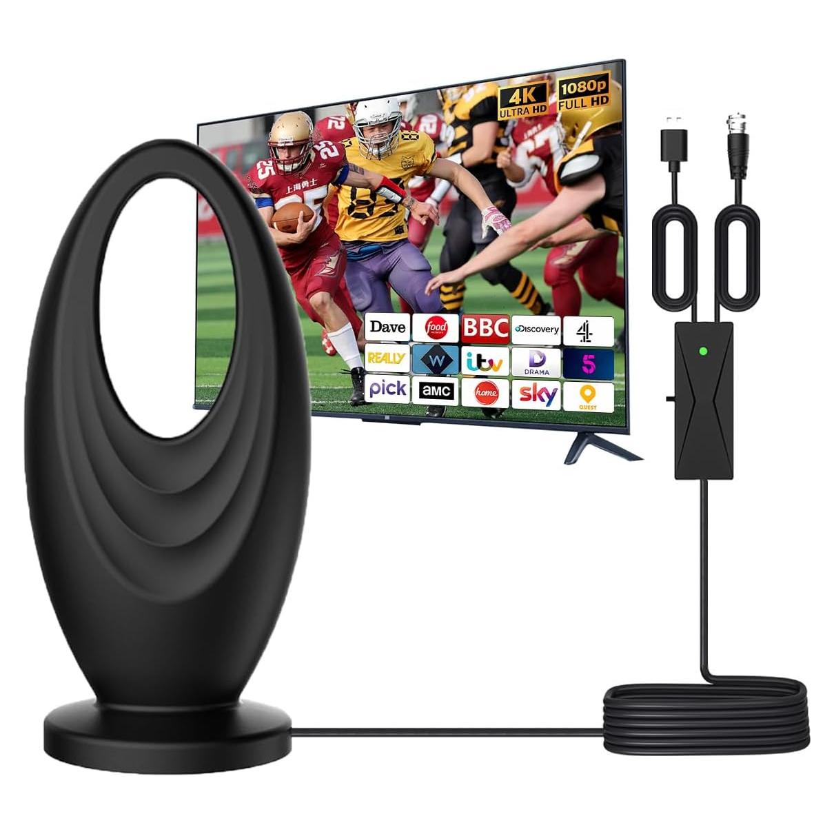 Antena de TV Digital Ouspark 2025 Interior/Exterior 4K 2200 km