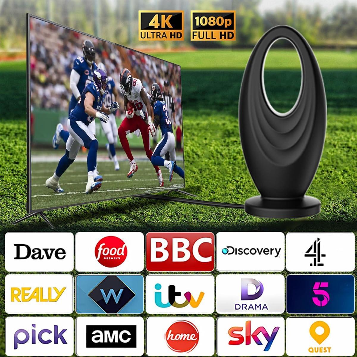 Antena de TV Digital Ouspark 2025 Interior/Exterior 4K 2200 km
