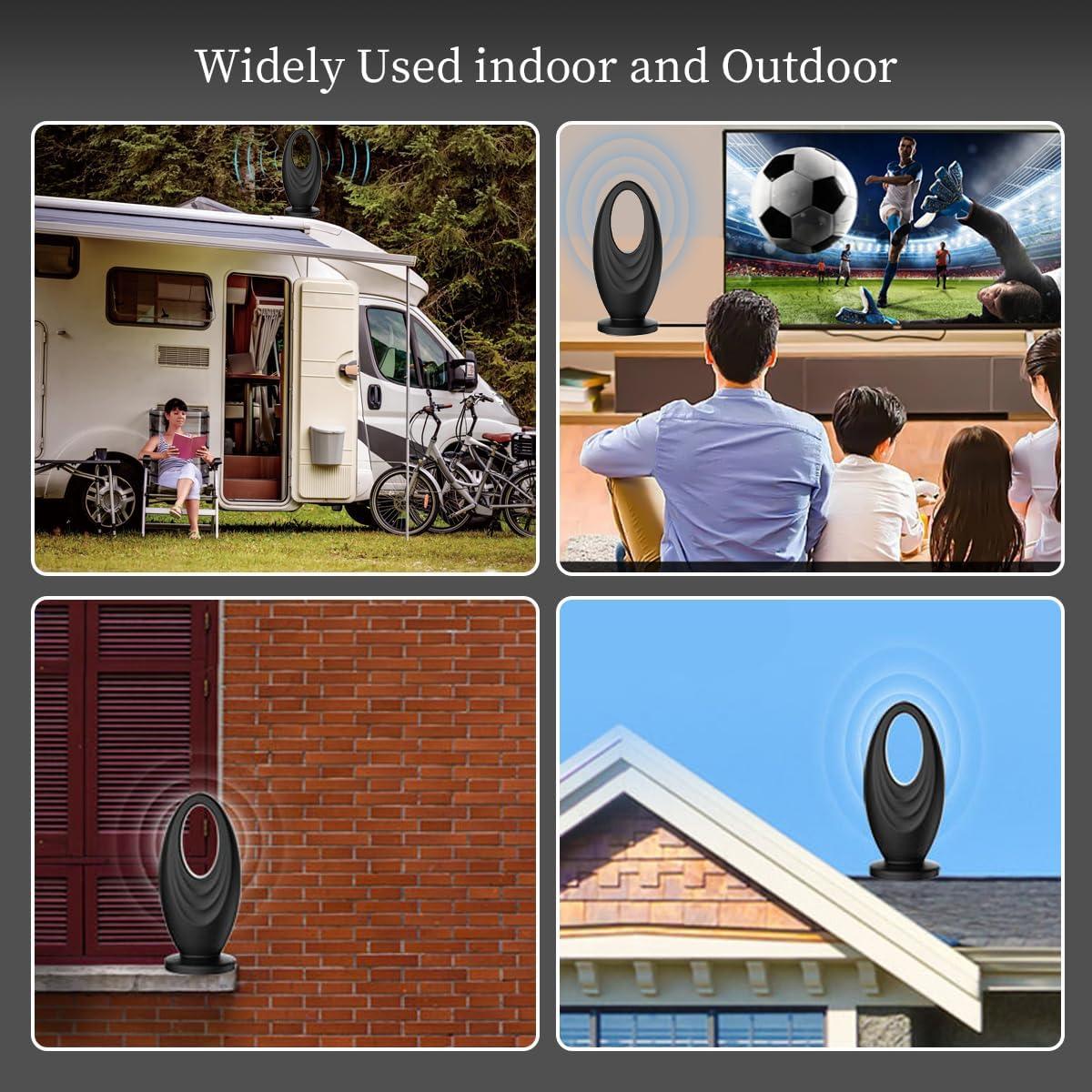 Antena de TV Digital Ouspark 2025 Interior/Exterior 4K 2200 km