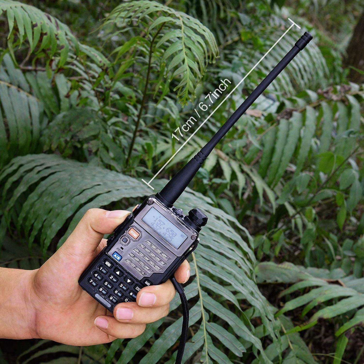 Antena Bingfu VHF UHF 2x 17cm SMA Femenino 3dBi