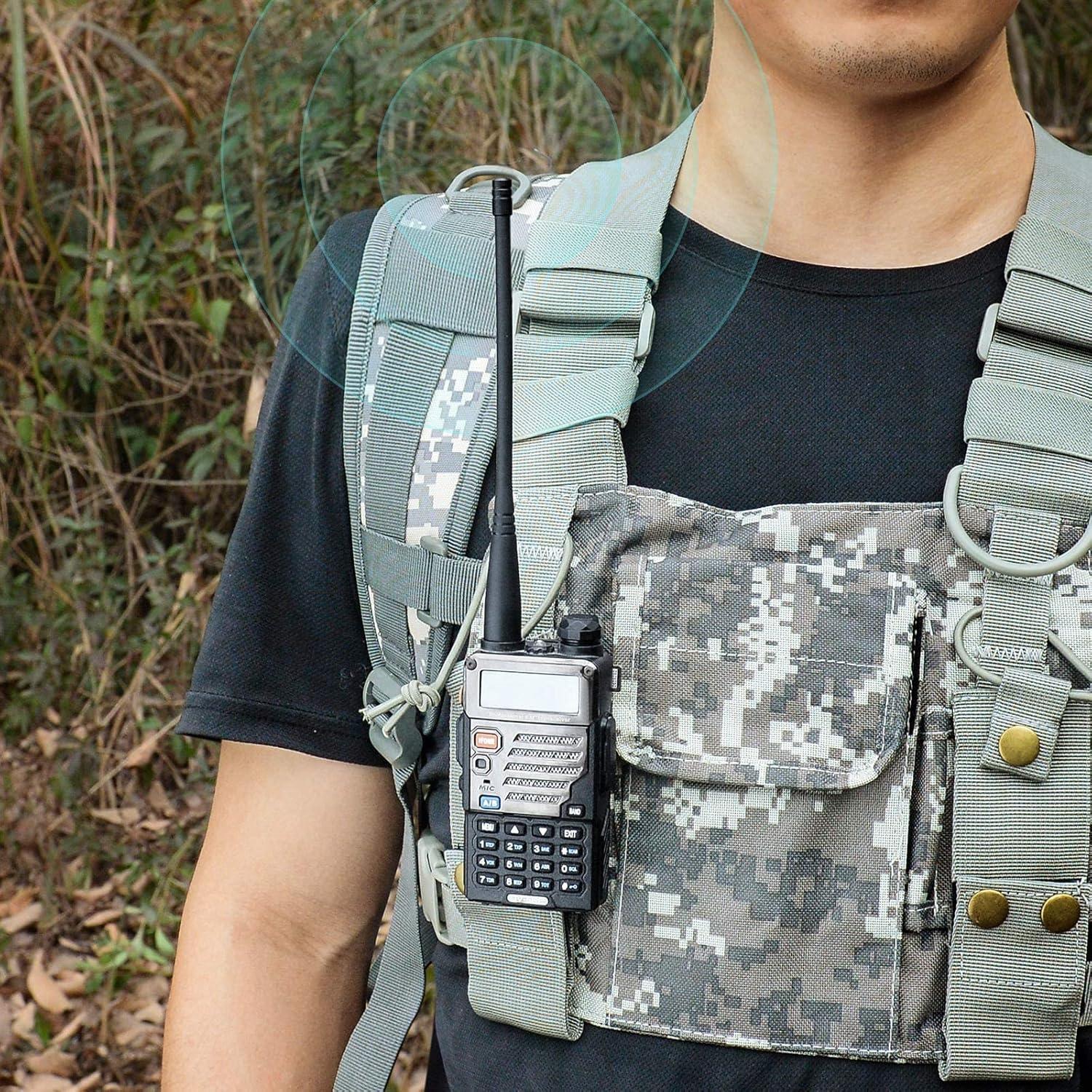 Antena Bingfu VHF UHF 2x 17cm SMA Femenino 3dBi