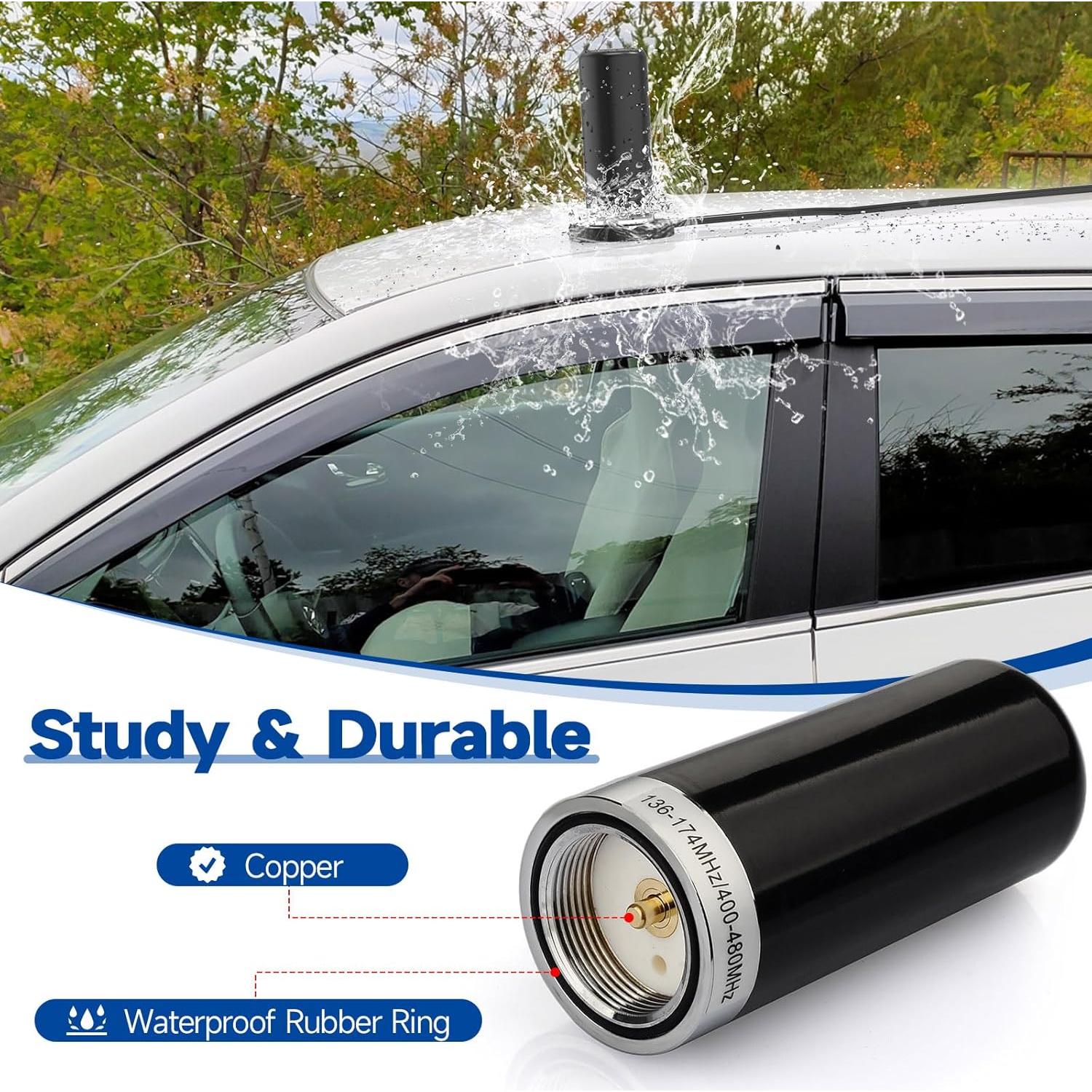 Antena de Radio Móvil Bingfu Doble Banda VHF UHF 136-470MHz