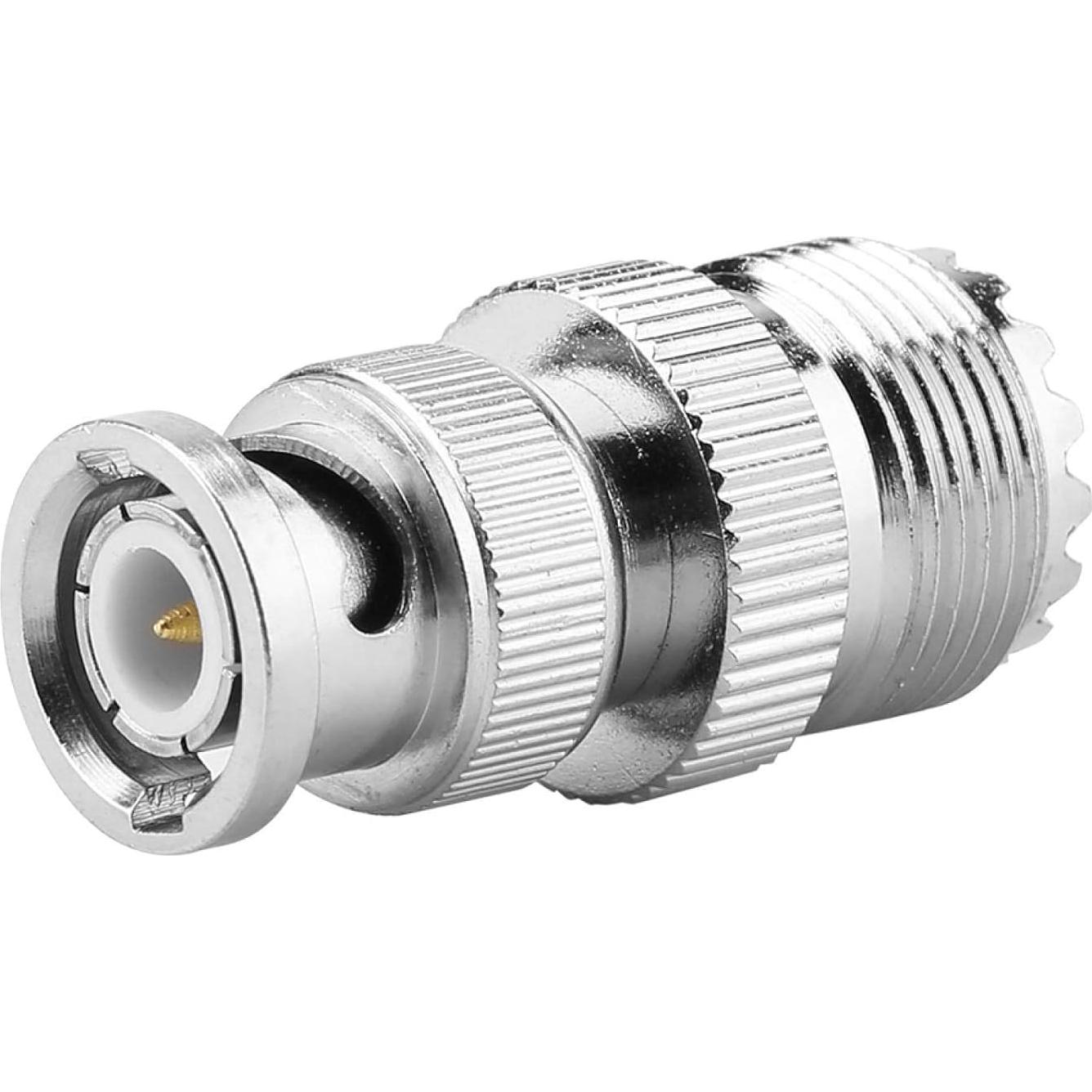 Adaptador Coaxial BNC Macho a UHF Hembra DHT - 2 Piezas