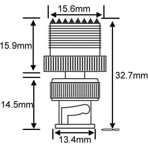 Adaptador Coaxial BNC Macho a UHF Hembra DHT - 2 Piezas