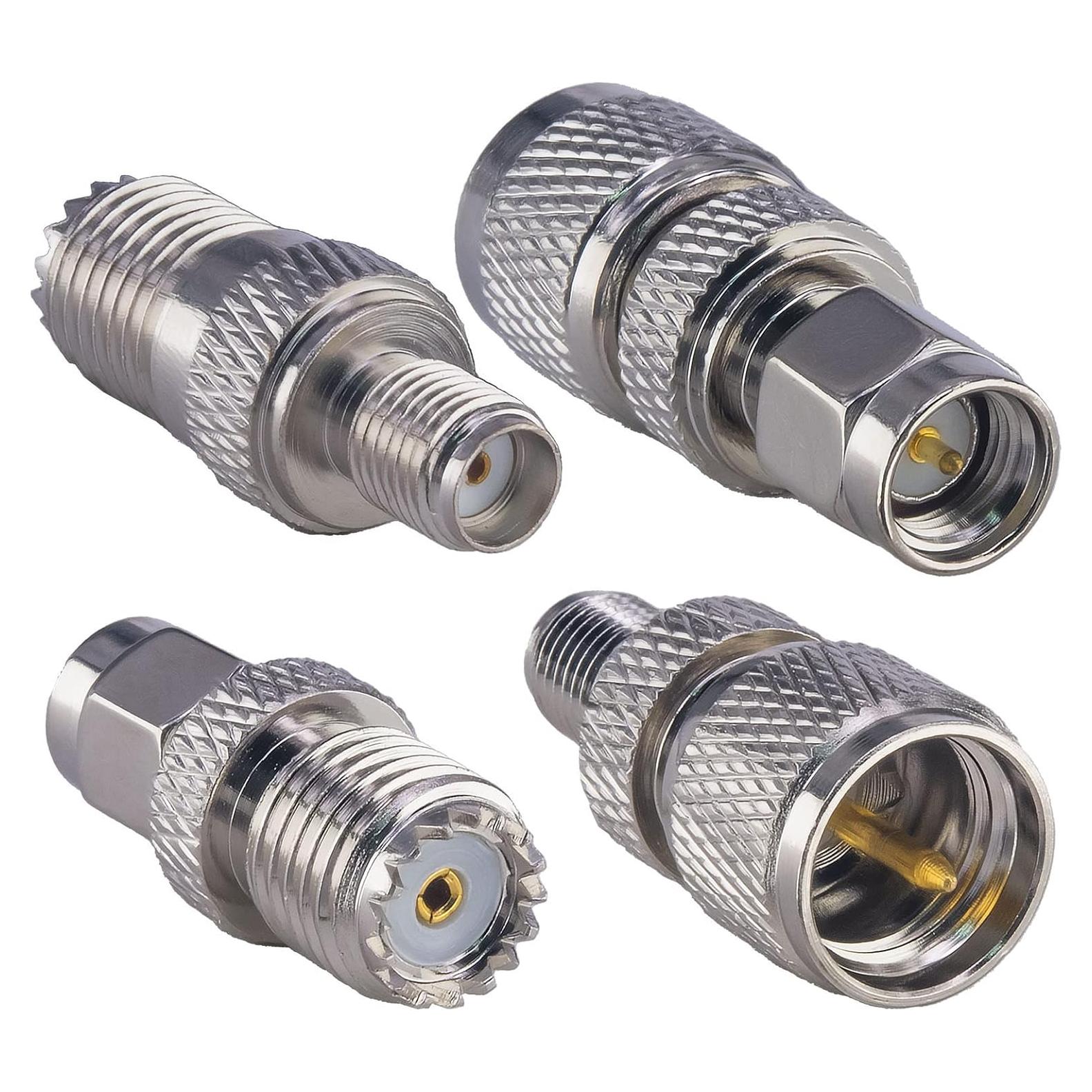 Kit Adaptadores Antena SMA a Mini UHF Onelinkmore 4 Piezas