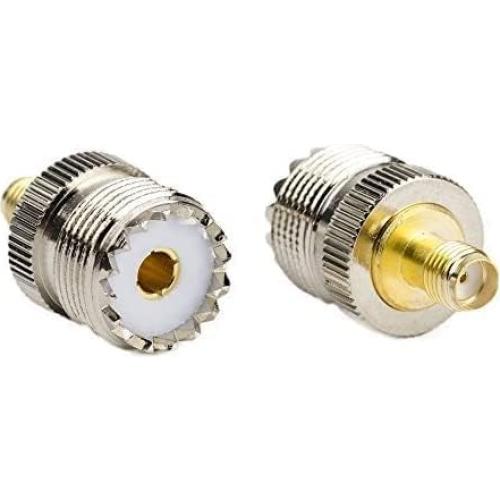 DHT Electronics 2pcs RF coaxial Coax Adapter SMA Female to UHF Female SO-239 SO239