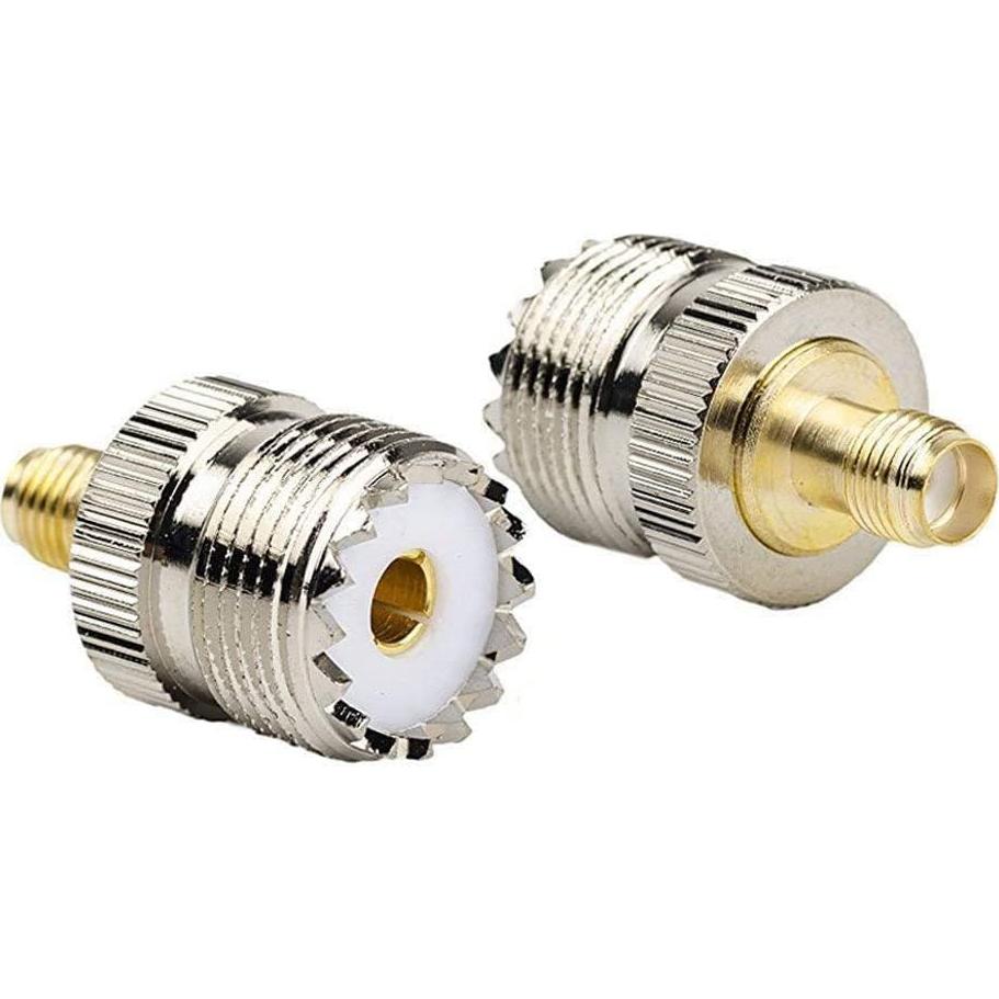 DHT Electronics 2pcs RF coaxial Coax Adapter SMA Female to UHF Female SO-239 SO239