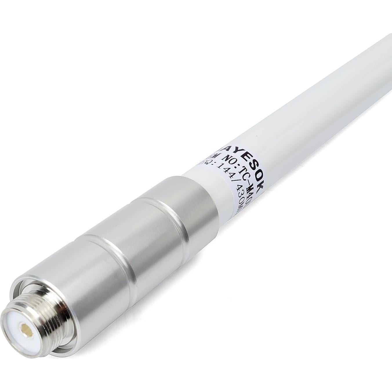 Dual Band Fiberglass Radio Antenna, UHF VHF 144/430mhz Base Antenna, 17 inches SO239 Connector for Base Station Repeater Mobile Transceiver with Mount Bracket