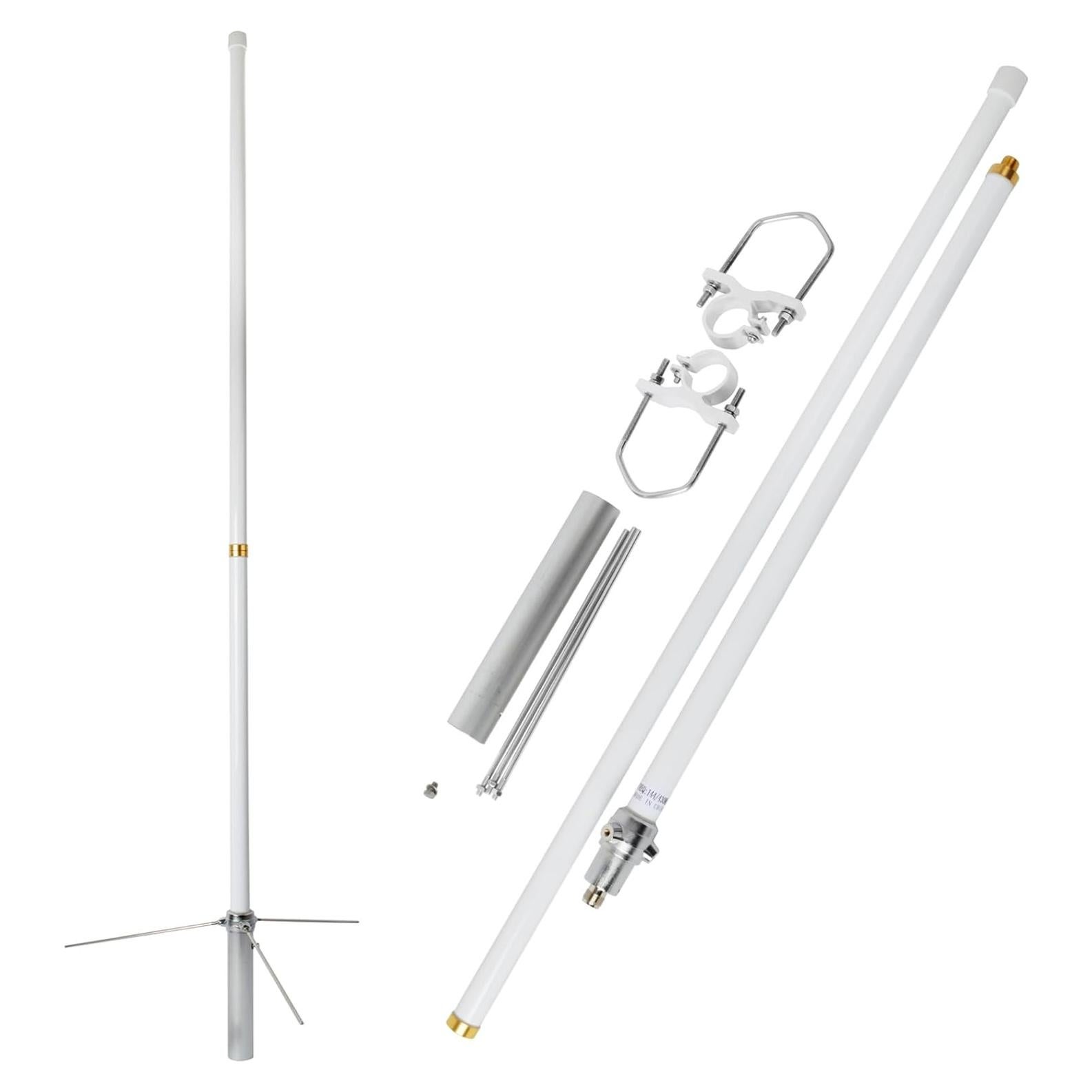 Antena de Base HYS Fibra de Vidrio 1.75m VHF/UHF 4.7dBi/7.2dBi