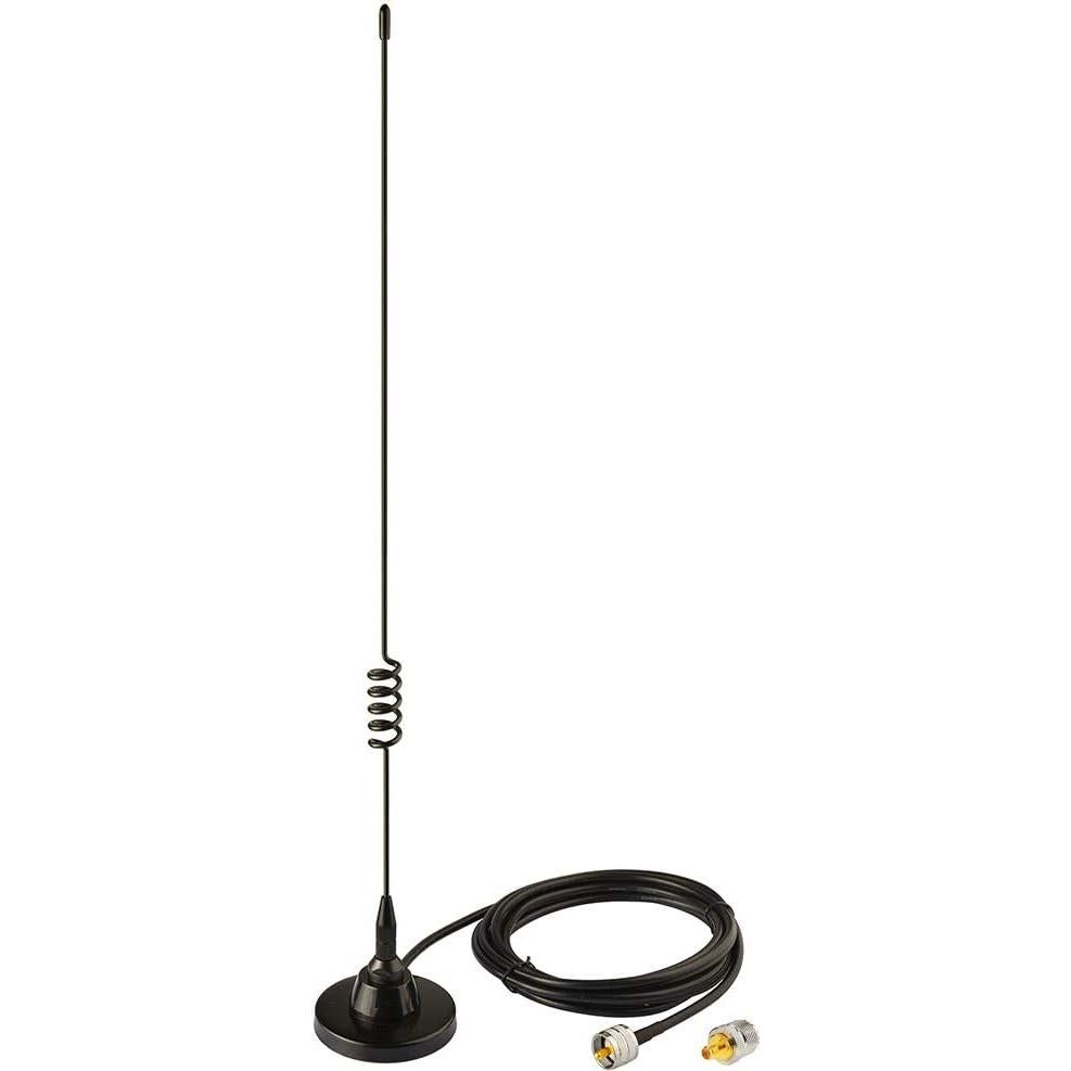 Bingfu Vehicle Car Mobile Ham Radio Antenna Dual Band VHF UHF 136-174MHz 400-520MHz Magnetic Base PL259 Male Antenna for BTECH ICOM Midland Yaesu TYT AnyTone Amateur Two Way Radio