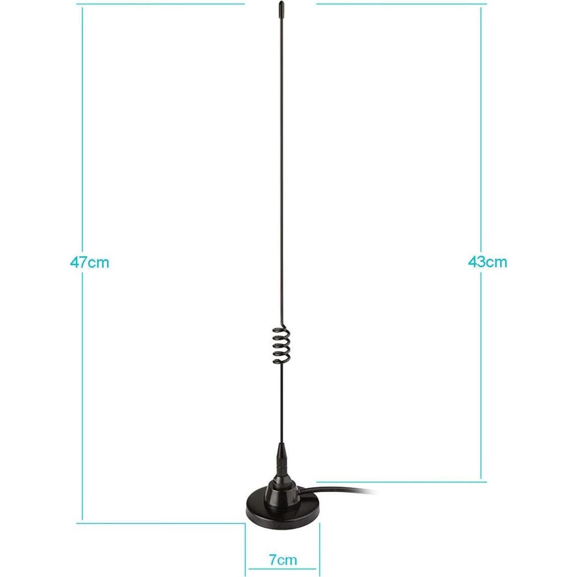 Bingfu Vehicle Car Mobile Ham Radio Antenna Dual Band VHF UHF 136-174MHz 400-520MHz Magnetic Base PL259 Male Antenna for BTECH ICOM Midland Yaesu TYT AnyTone Amateur Two Way Radio