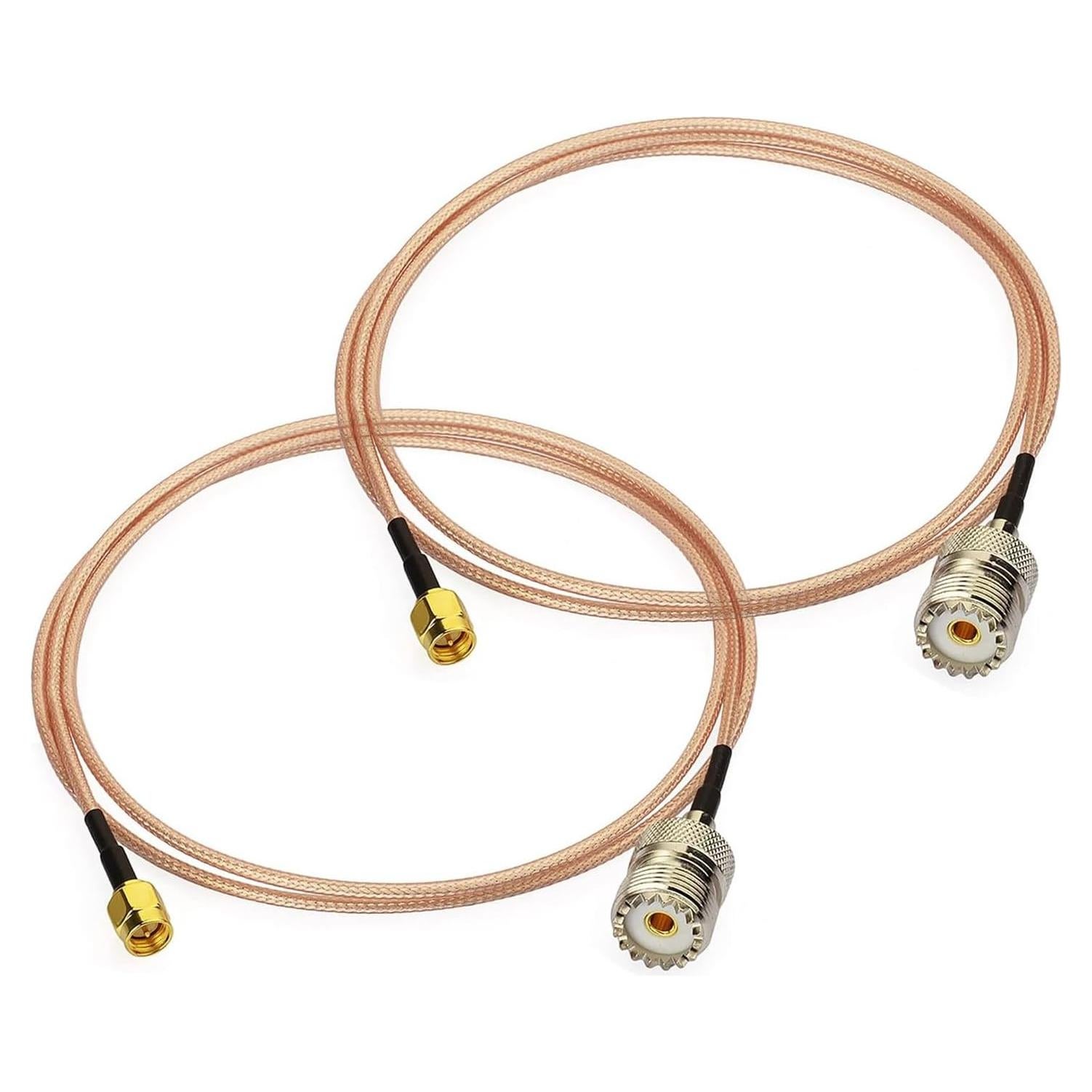 Superbat SMA to SO239 Adapter Pigtail SMA Male to UHF SO-239 Female Connectors RG316 Cable for Spectrum Analyzers SDR Dongle Handheld Antenna Radio VHF/UHF Transmitter 2pcs