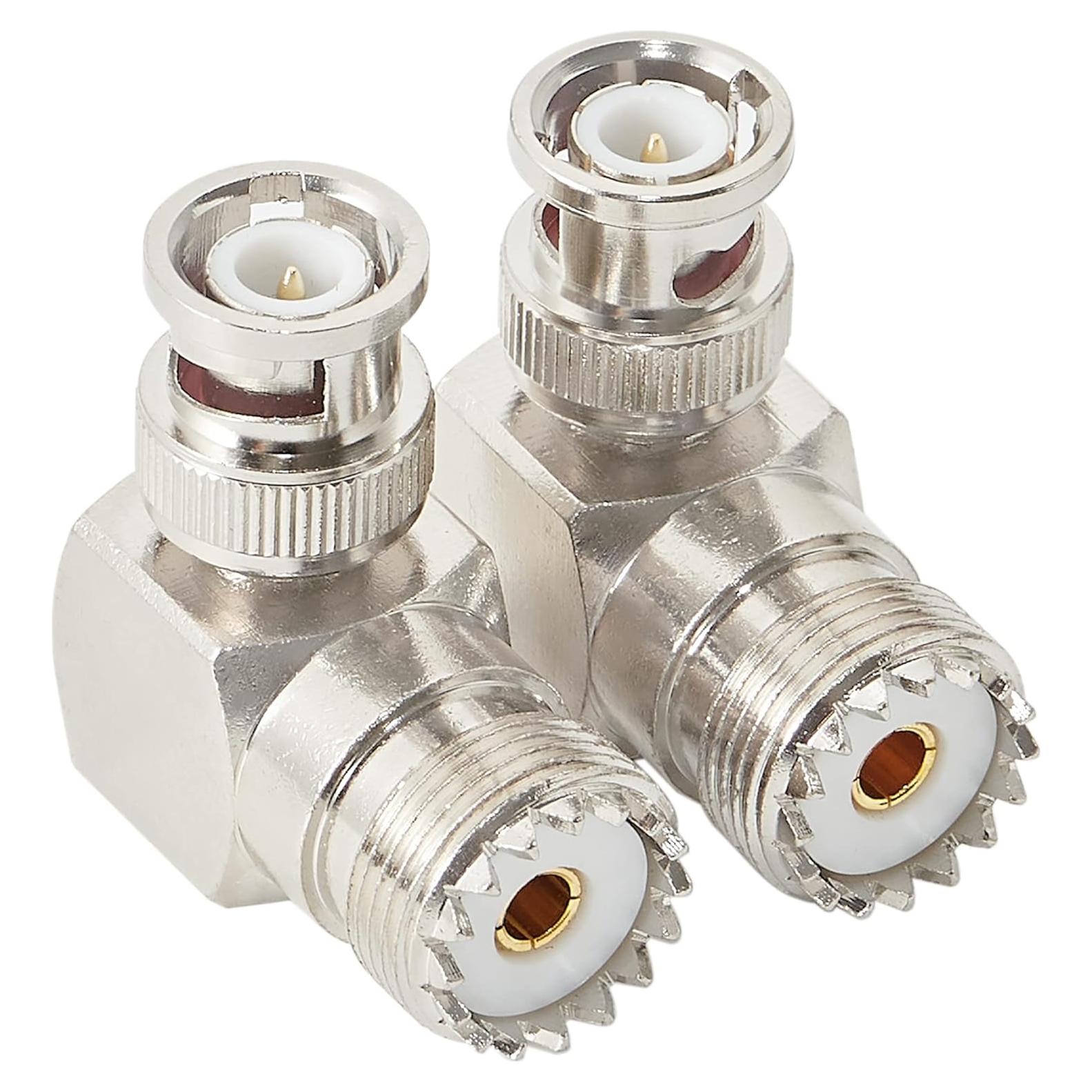 Adaptador Coaxial BNC Macho a UHF Hembra SO239 - Paquete de 2