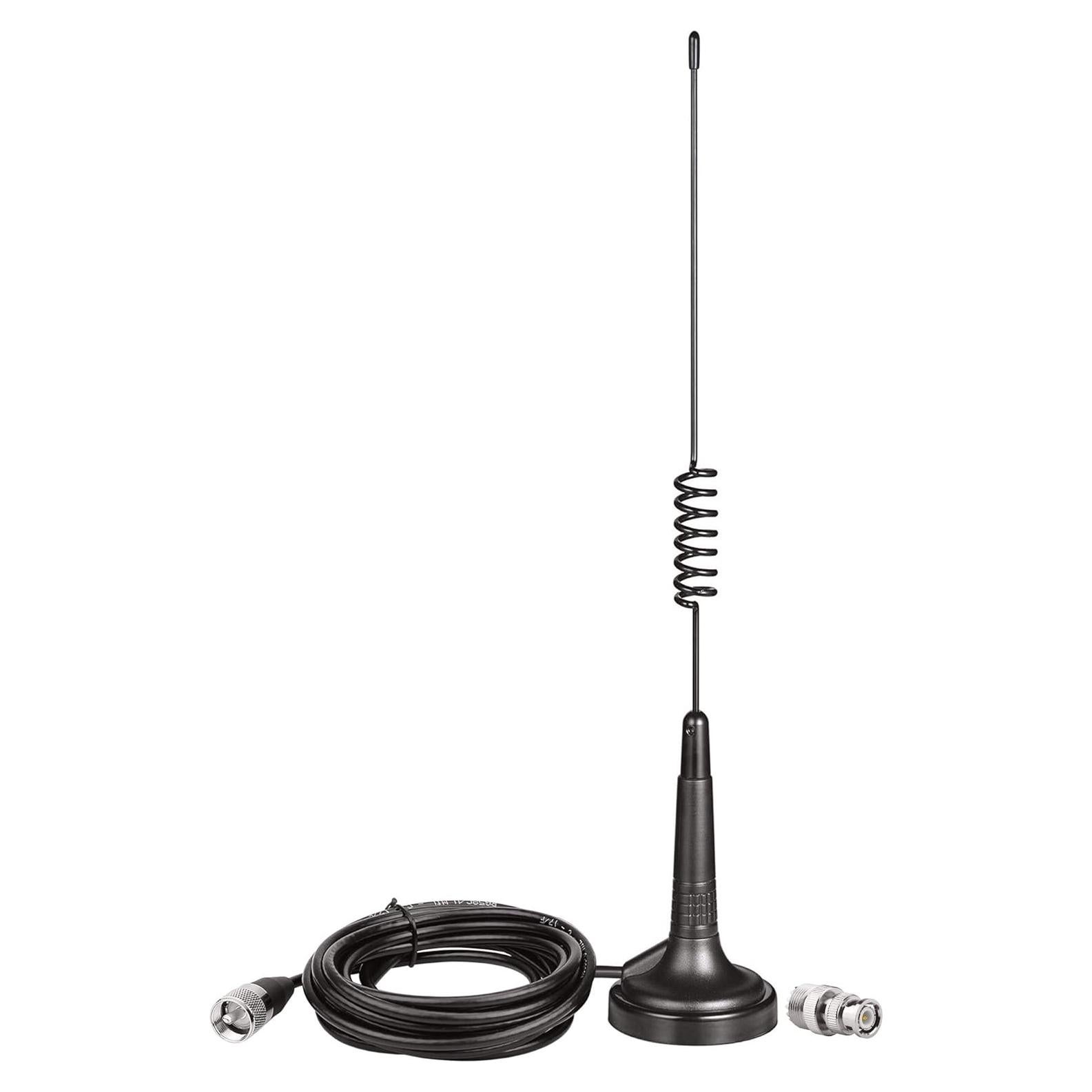 Antena de Radio CB Bingfu 27MHz con Base Magnética 33cm