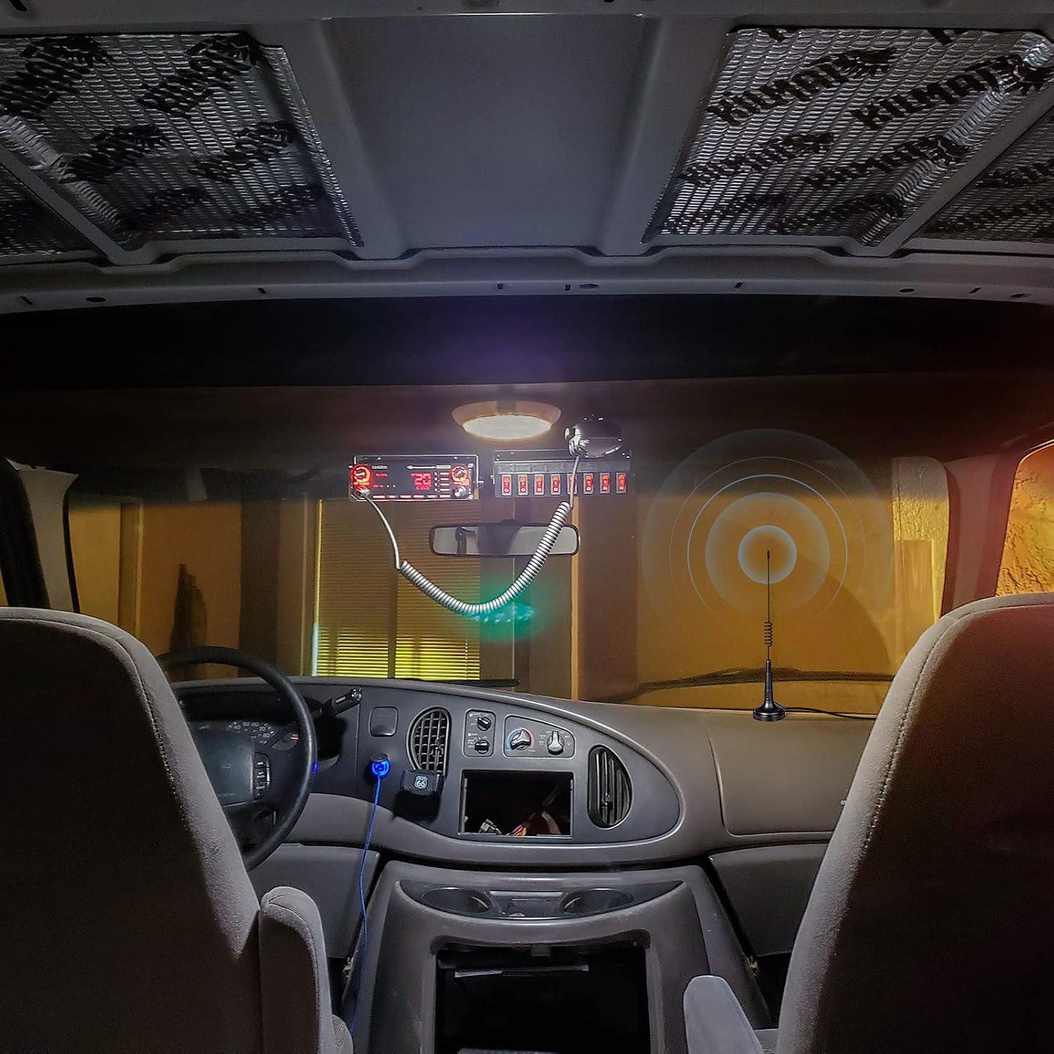 Antena de Radio CB Bingfu 27MHz con Base Magnética 33cm