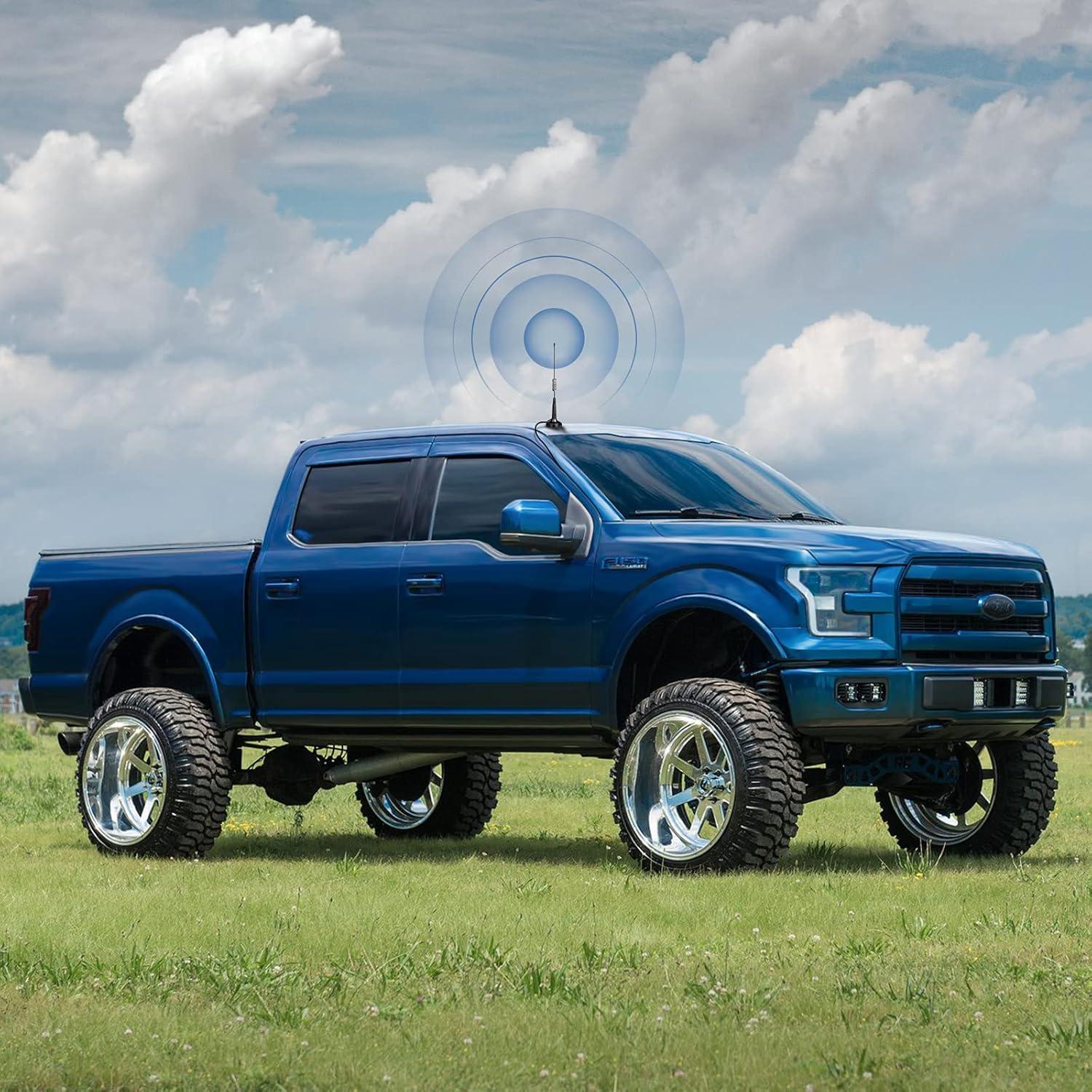 Antena de Radio CB Bingfu 27MHz con Base Magnética 33cm