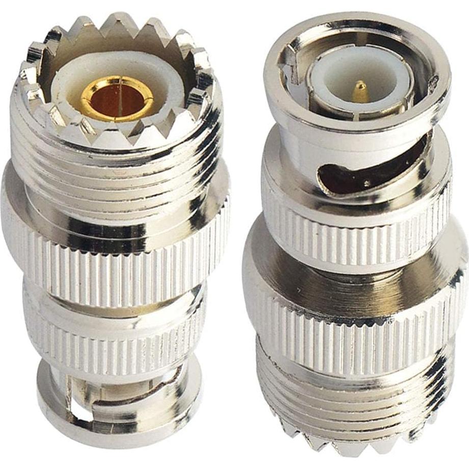 Adaptador Coaxial UHF a BNC Boobrie 2 Piezas 50 Ohmios