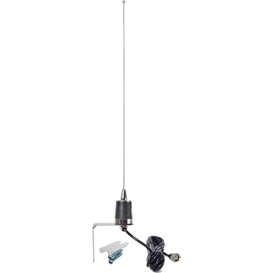 Antena HYS UHF VHF 53.34cm con Soporte NMO y Cable 4m