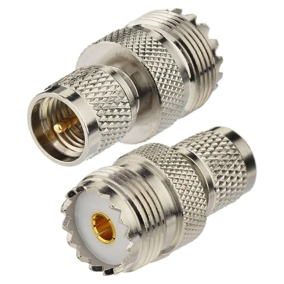 Conector Coaxial Superbat Mini UHF Macho a UHF Hembra - 2 Piezas