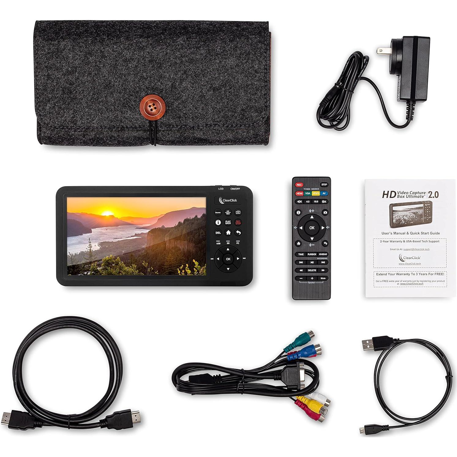 ClearClick Captura Video HD 2.0 1080P desde HDMI y RCA
