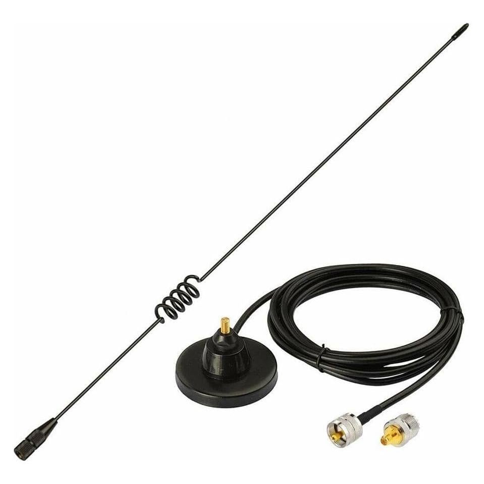 Antena de Radio Móvil TREADALT-TEC VHF UHF 47cm Base Magnética