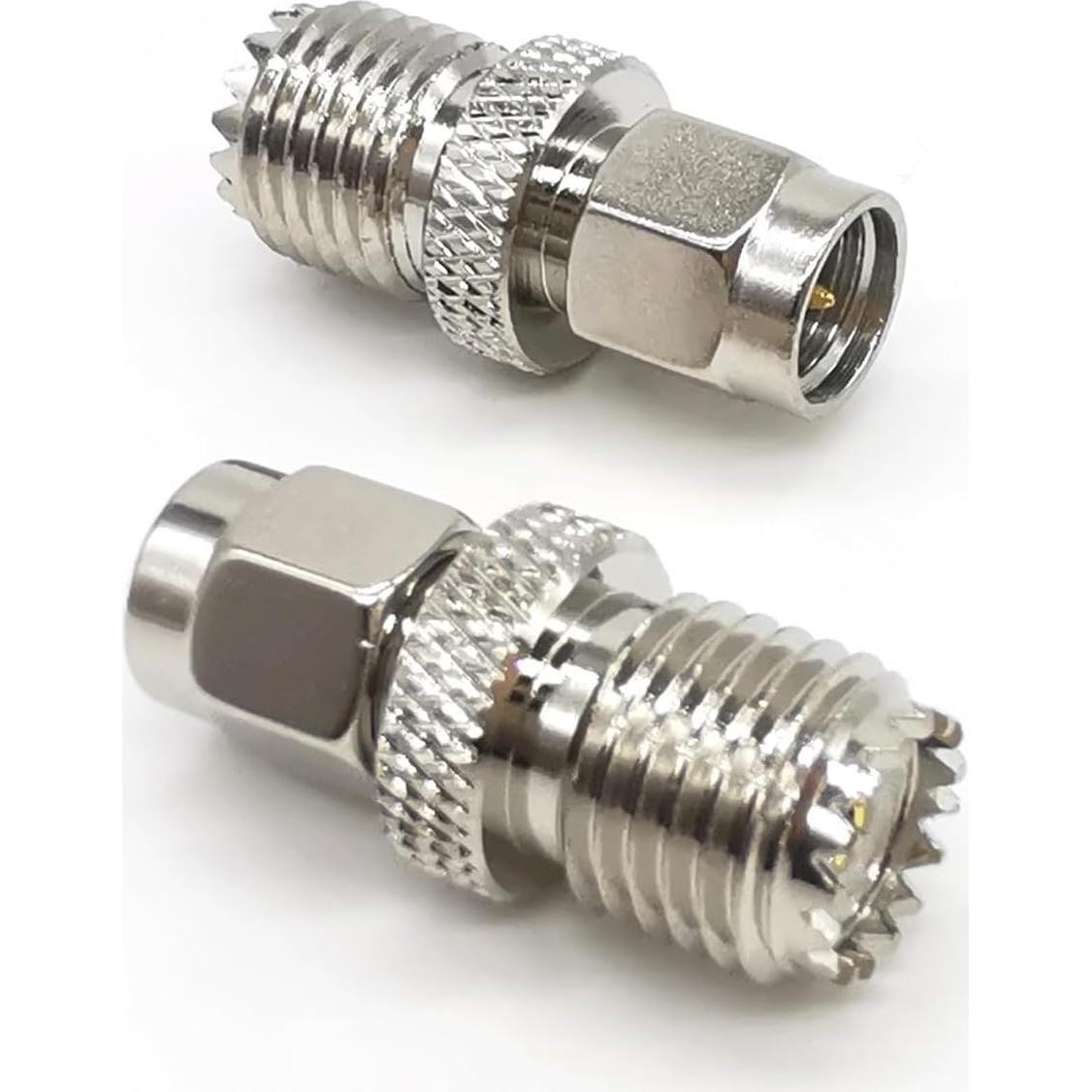 Adaptador Coaxial Mini UHF SO239 Femenino a SMA Masculino 2PCS