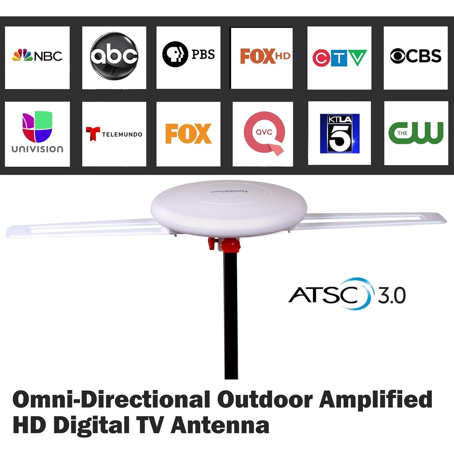 Antena Digital HD Exterior Five Star 2024 200 Millas 4K