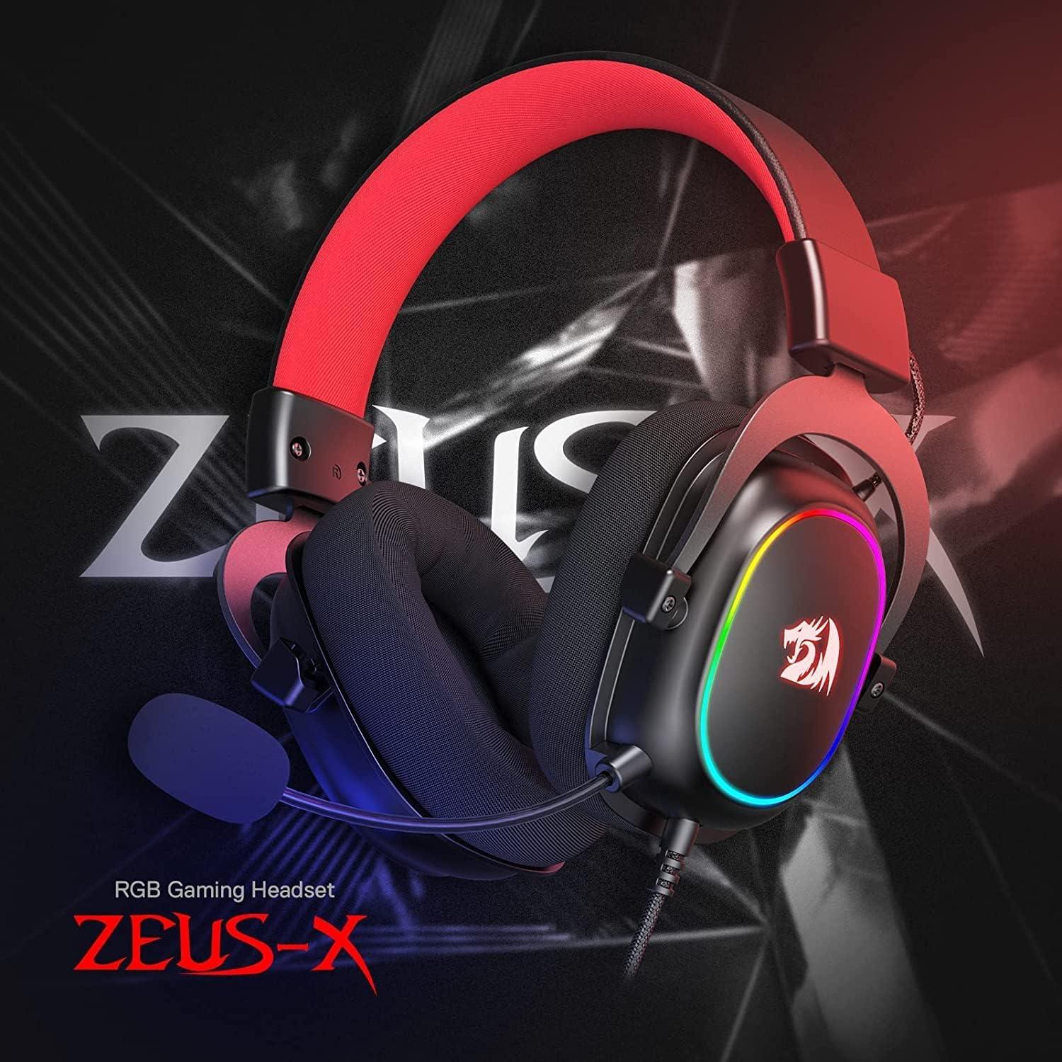H510 Zeus-X RGB Wired Gaming Headset - 7.1 Surround Sound - 53MM Audio Drivers in Memory Foam Ear Pads w/Reliable Fabric Cover- Multi Platforms Headphone - USB Powered for PC/PS4/NS