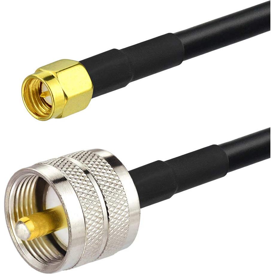 Adaptador Coaxial SMA a PL259 60cm RG58 wlaniot para Radio