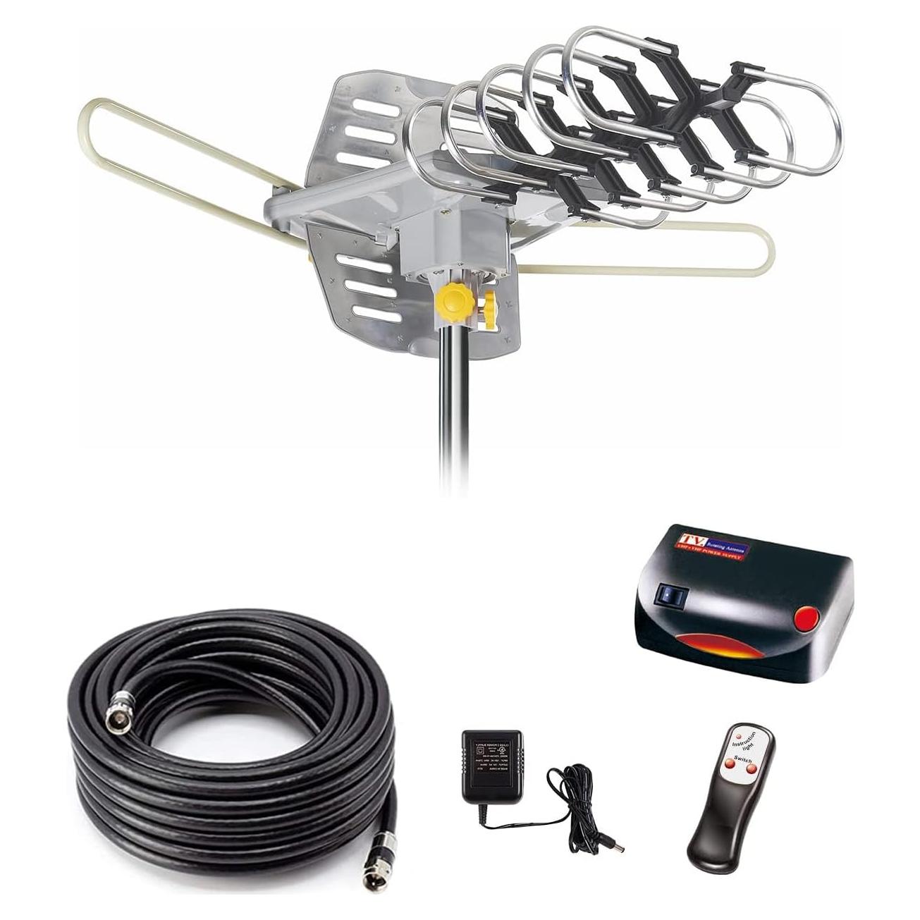 Antena de TV Digital Amplificada Yeceny 150 Millas 4K Rotativa