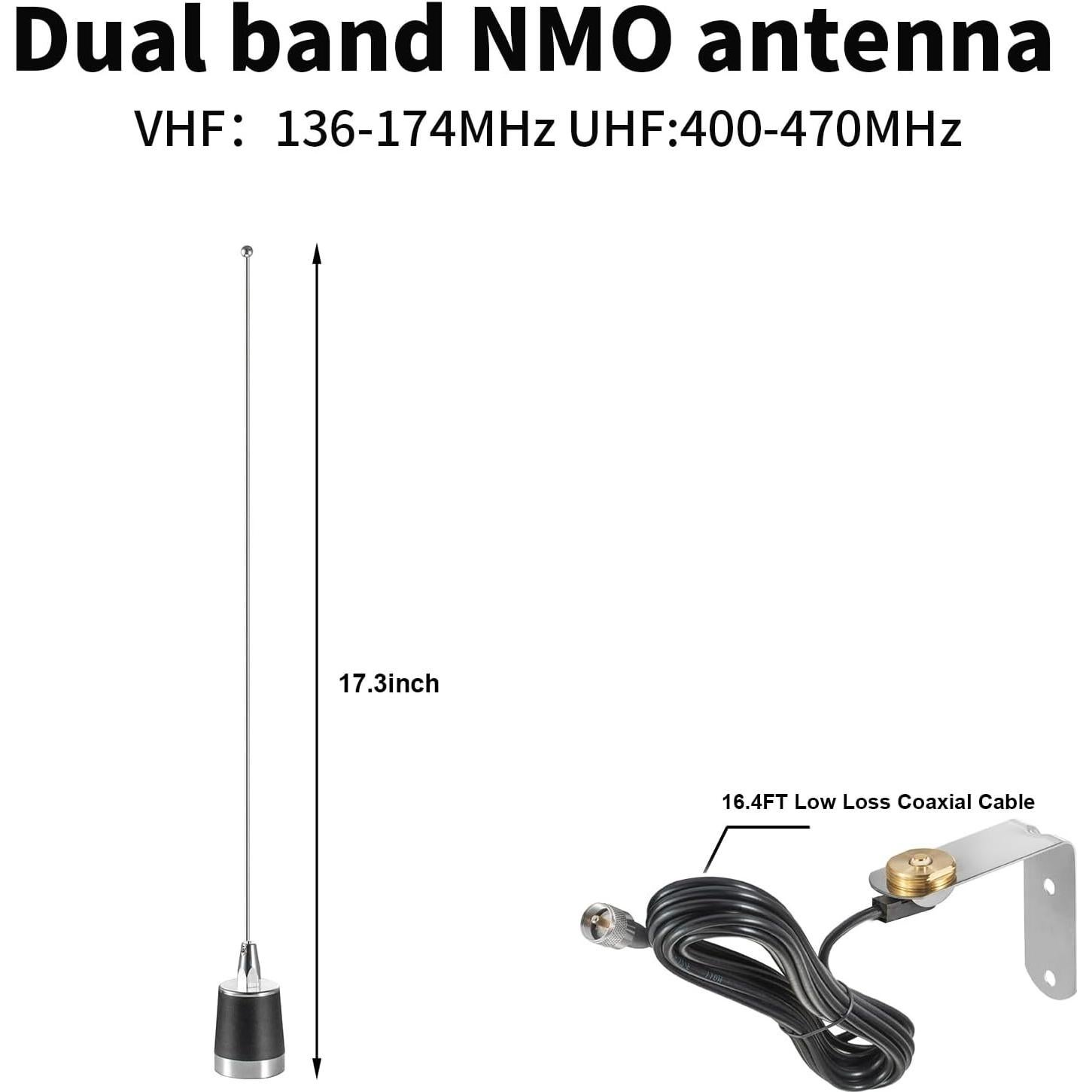 Antena Doble Banda UHF VHF Eifagur 2m 70cm 144/430MHz