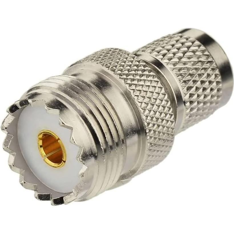 Adaptador Coaxial RF DHT Electronics Mini-UHF a UHF SO239