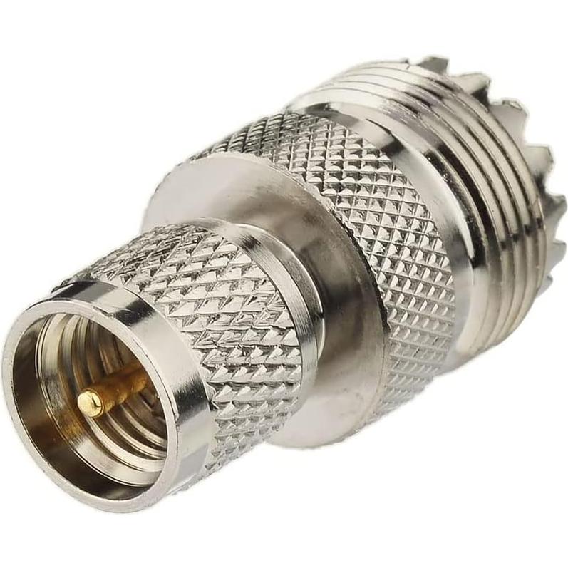 Adaptador Coaxial RF DHT Electronics Mini-UHF a UHF SO239