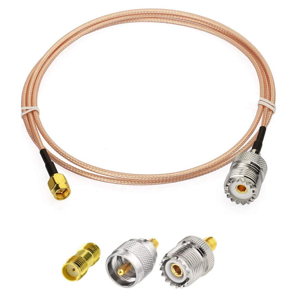 Kit Cable Coaxial RF SMA Macho a SO239 1m + Adaptadores