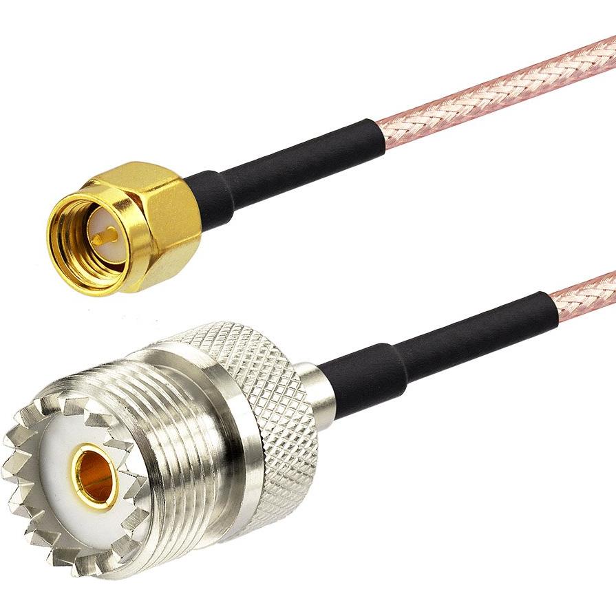 Kit Cable Coaxial RF SMA Macho a SO239 1m + Adaptadores