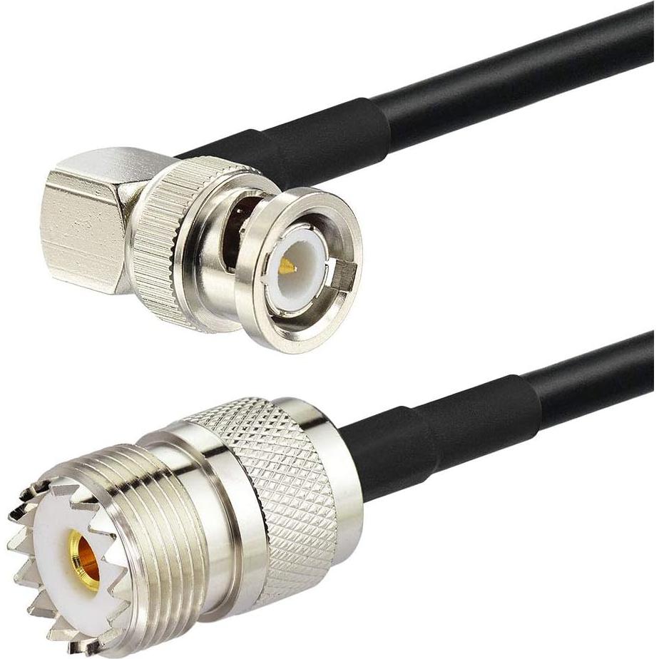Cable Coaxial RG58 Superbat BNC Macho a SO239 30 cm - 2 Pcs