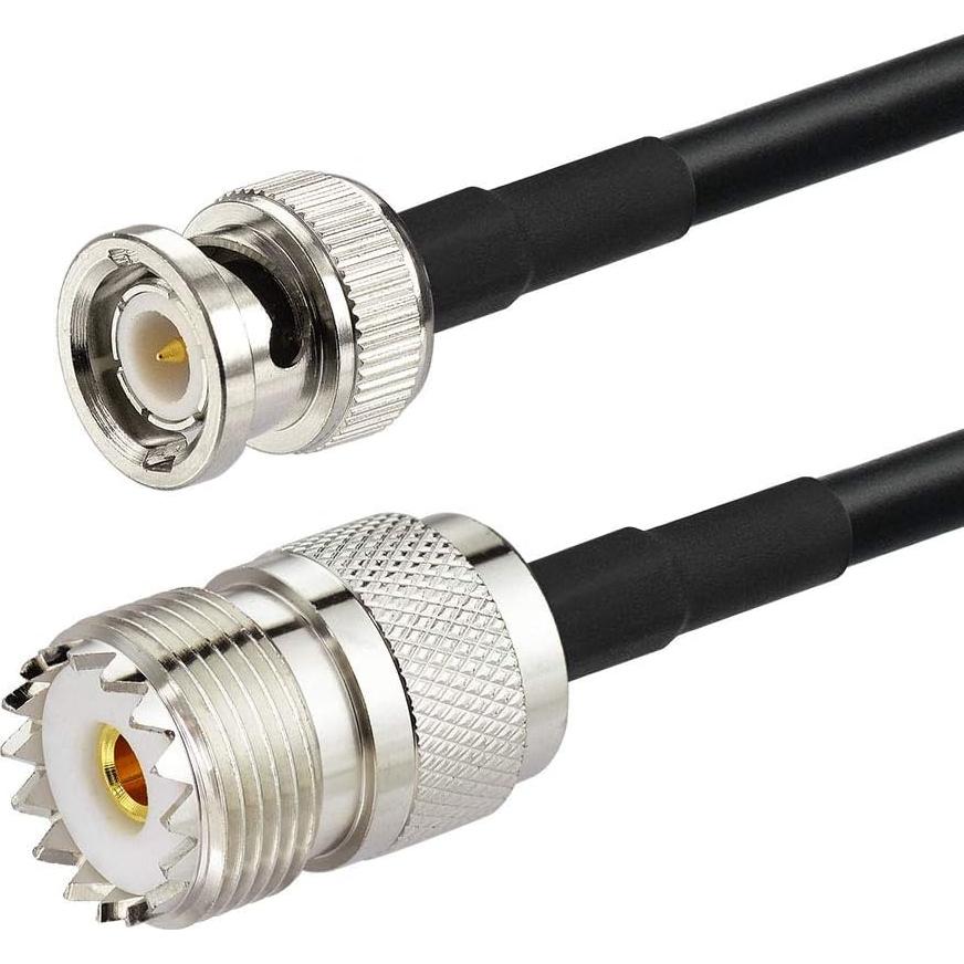 Cable Coaxial RG58 Superbat BNC Macho a SO239 30 cm - 2 Pcs