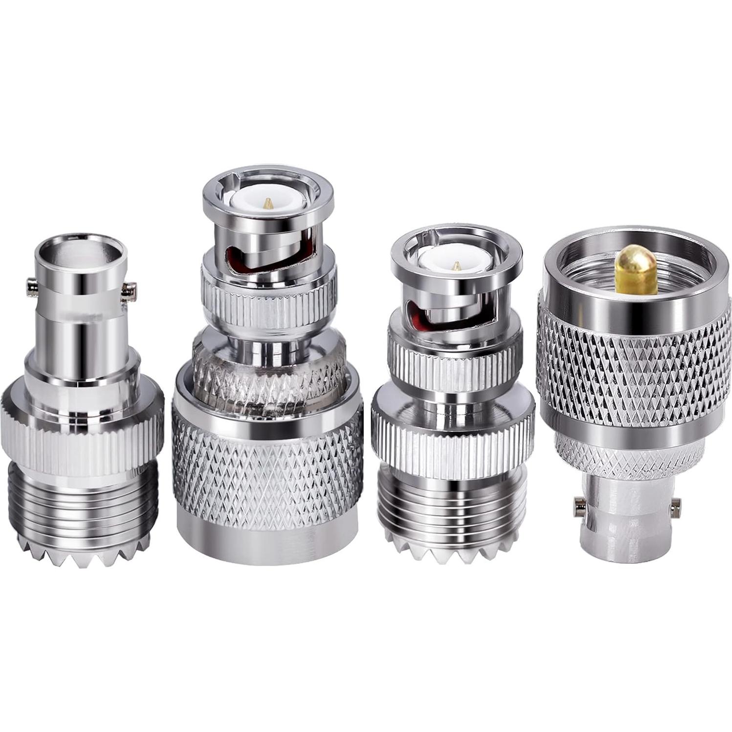 Kit de Adaptadores Coaxiales UHF a BNC TUOLNK 4pcs