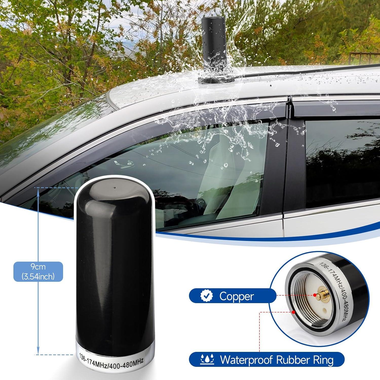 Antena de Radio Móvil Bingfu Doble Banda VHF UHF 9cm