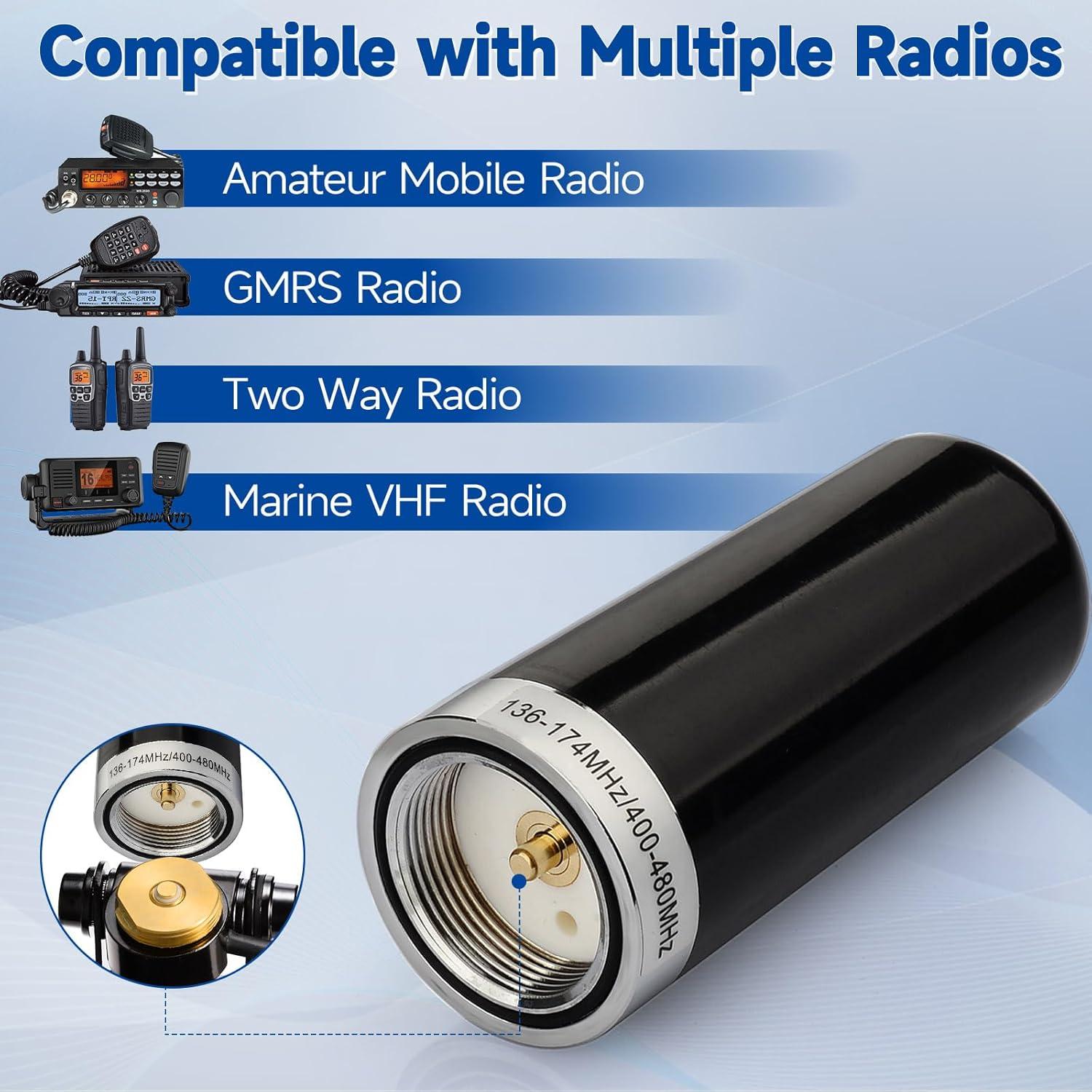 Antena de Radio Móvil Bingfu Doble Banda VHF UHF 9cm