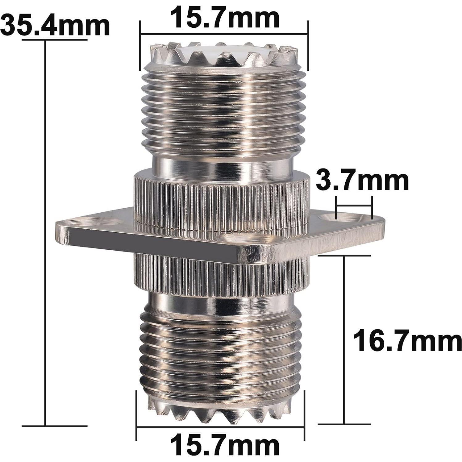 Conector UHF Femenino SO239 Onelinkmore para Antena Coaxial - 2 Unidades