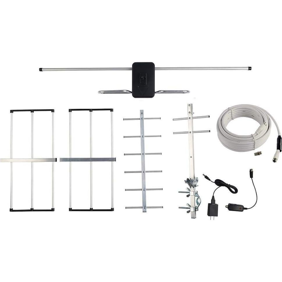 Antena HDTV Exterior McDuory DA-210 Amplificada 193 km