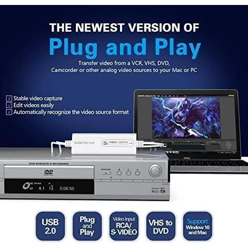 Convertidor de VHS a Digital VIXLW USB, Captura Video 1080p