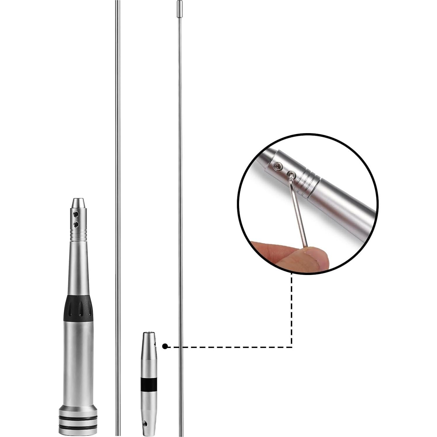 Antena Móvil Radioddity UV-711 775mm Doble Banda 144/430MHz