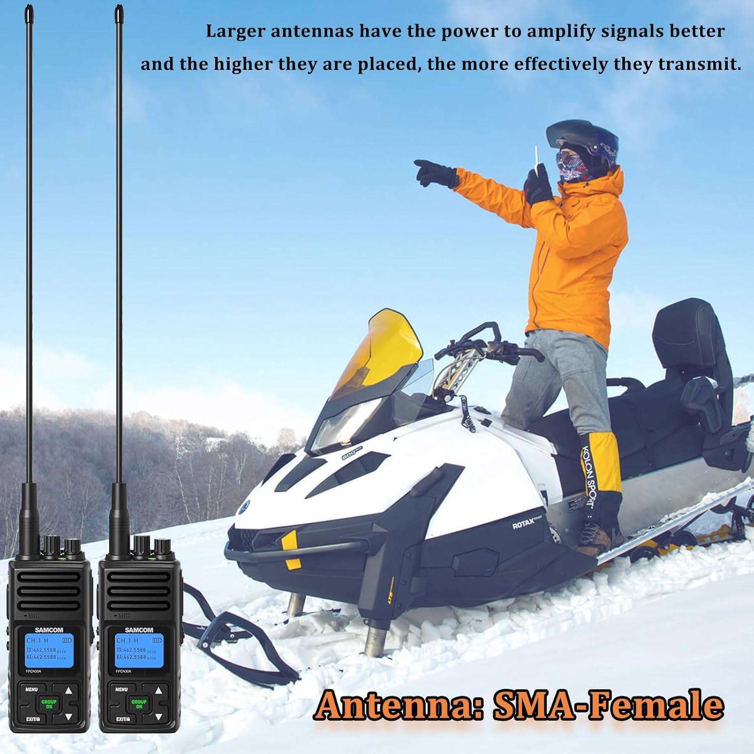 Antena de Varilla SAMCOM 38.4 cm Doble Banda VHF/UHF 20W