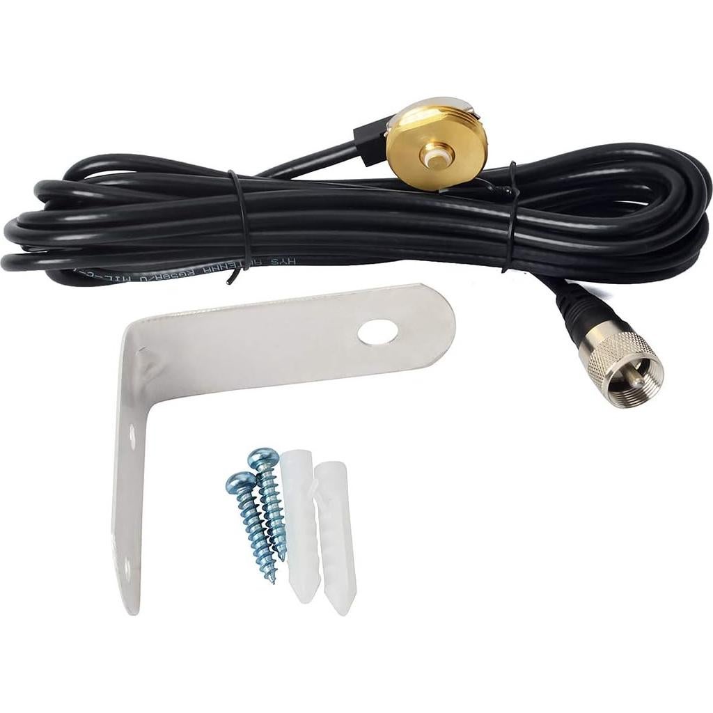 Antena UHF HYS 70cm NMO 400-470MHz con Soporte Acero Inoxidable