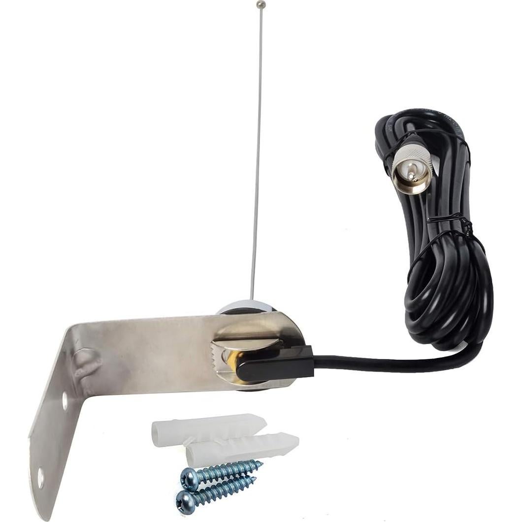 Antena UHF HYS 70cm NMO 400-470MHz con Soporte Acero Inoxidable