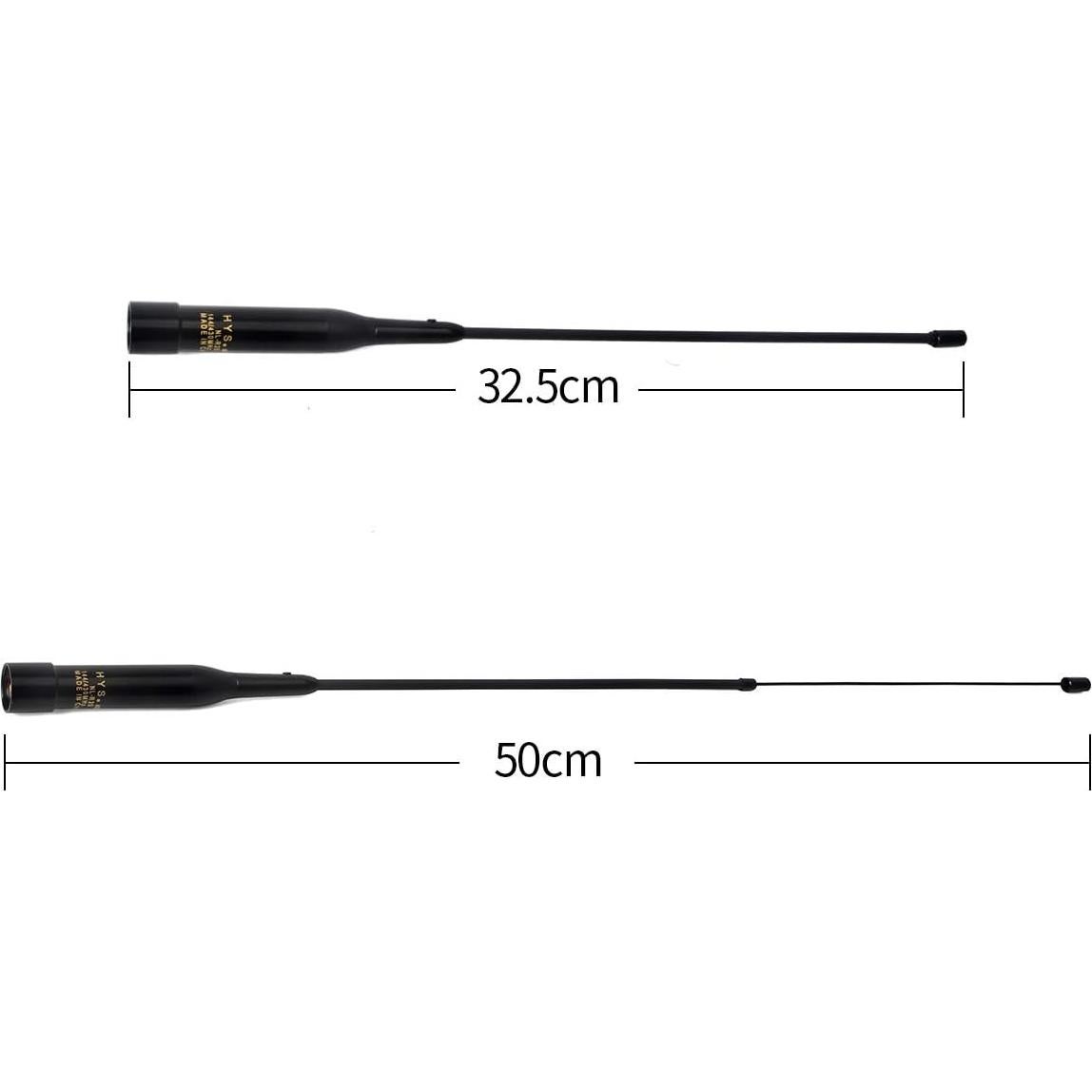 Antena Telescópica HYS R2S VHF UHF 137-480MHz 2.15/5.2dBi