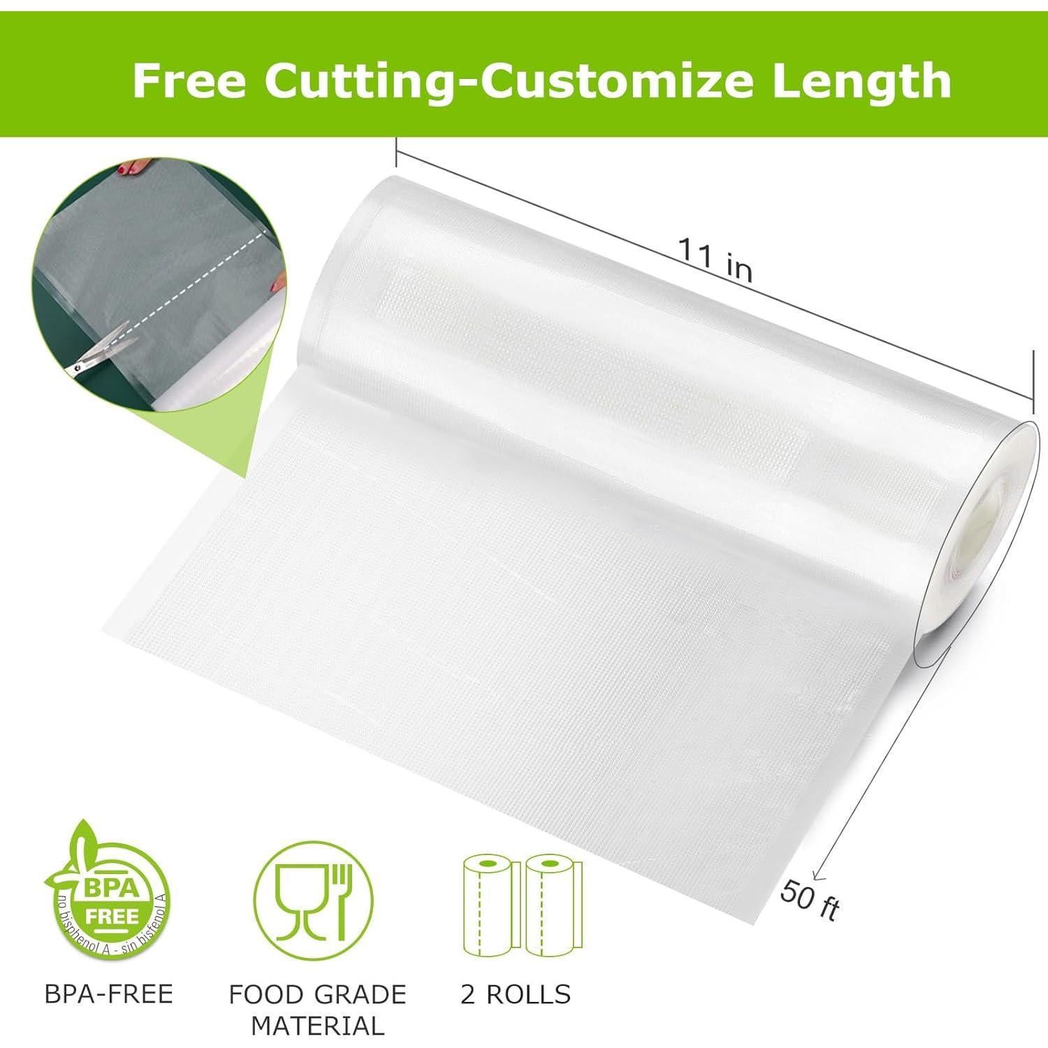 Bolsas de Sellado al Vacío Bonsenkitchen 2 Rollos 28x15m