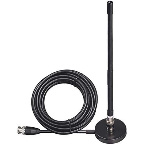 Bingfu 27MHz CB Radio Antenna Soft Whip Magnetic Base BNC & PL259 Male Compatible with Cobra Midland Uniden Maxon President Portable Handheld CB Radio Car Mobile Scanner